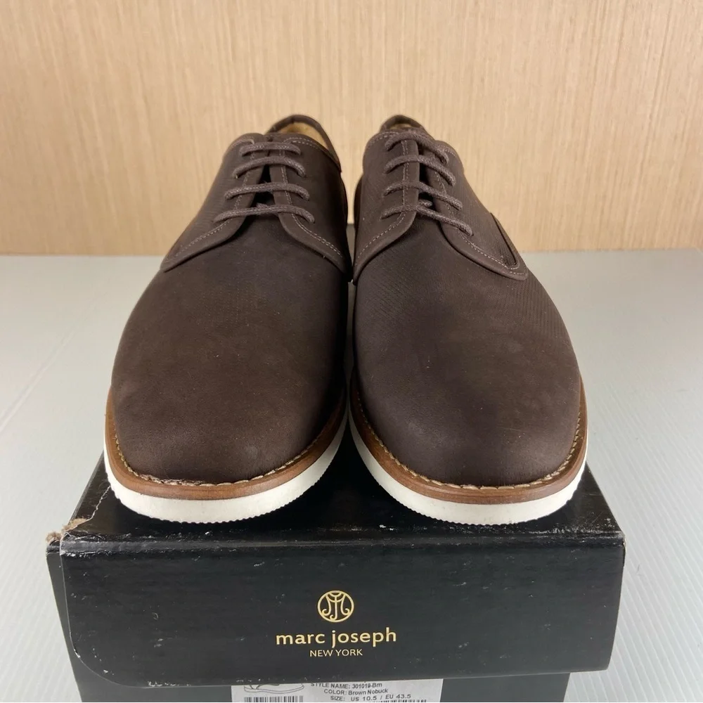 Marc Joseph NY Bowery St Brown Nubuck Oxford 10.5 New With Box